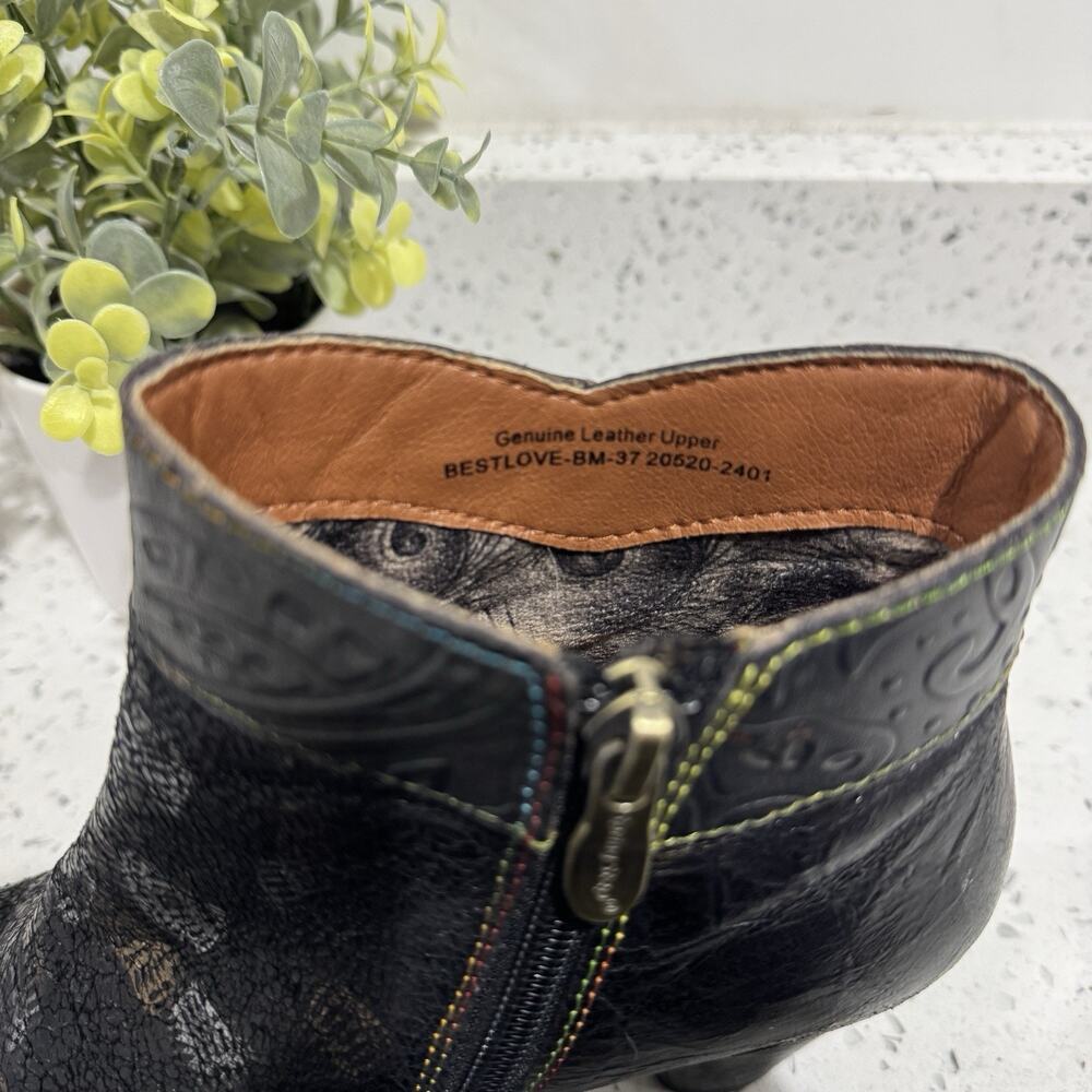 L'Artiste by Spring Step Bestlove women's leather ankle boots size 7 - Picture 4 of 5